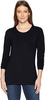 The color palette for tobi's long sleeve shirts includes black, white, ivory, taupe. Amazon Com Amazon Essentials Women S Classic Fit Long Sleeve Crewneck T Shirt Clothing