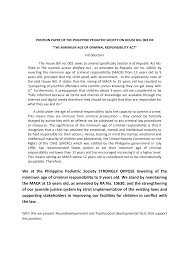 Https Pps Org Ph Wp Content Uploads 2017 01 Position Paper On The Amendment To The Juvenile Justice And Welfare Act Hb002 Pdf