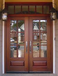 Glass front entry doors that make a statement! Custom Craftsman Double Doors And Transom Entry Doors By Decora Craftsman Front Doors French Doors Exterior Wood Front Entry Doors