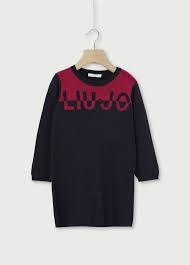 I vestiti piacciono alle bimbe, in tutte le fasi della crescita. Vestito Jacquard Con Logo
