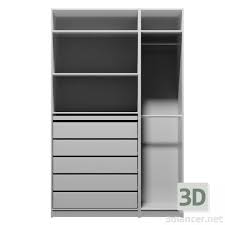 Mit unserem pax planer gestaltest du ganz leicht deinen neuen kleiderschrank. 3d Modell Pax Pax Kleiderschrank Ikea Ikea 53917 3dlancer Net