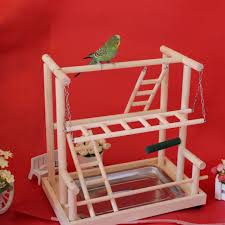 Fun and entertaining playgyms for pet birds / parrots. 40 26 38cm Diy Wooden Parrot Playground Bird Perch With Swing Ladders Feeder Tray Bird Play Game Stand Bird Breeding Nest F5047 Birdcage Stands Aliexpress