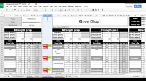 Google Sheets Personal Training Templates Exercise Dropdowns