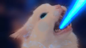 White Cat Meowing Meme Godzilla Version Youtube