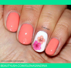 Professionally performed and toe nail designs for spring pattern on nails can be done not only with the help of brushes, but also with the help of dots. Spring Summer Nail Design With Dry Flowers Elena S S Elenasandina Photo Beautylish