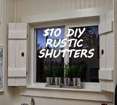 What makes them even easier? Build These Easy Diy Shutters For 10 I Love Shutters If I Could Get My Hands On More Shutters My House Would Be Fu Rustic Shutters Diy Shutters Rustic Diy