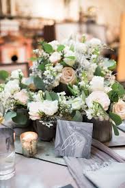 Romantic Industrial Aqua And Grey Wedding Ideas Place Card Table Wedding Wedding Flower Arrangements Wedding Flowers