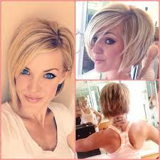 A diagonal forward parting from the top of the crown to behind each ear. 35 Short Stacked Bob Hairstyles