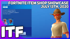 Safari skin is a rare fortnite outfit. Fortnite Item Shop New Safari Skin Set July 13th 2020 Fortnite Battle Royale Youtube