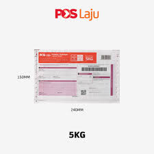 Pos Laju Courier Parcel Bag Prepaid Consignment Note Sticker 5kg Red Shopee Malaysia