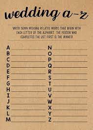 Wedding A To Z Game Bridal Shower Games Printables Bridal Shower Game Idea Bridal Shower Instant Download Wedding Game Kraft Paper Game Baby Shower Wording Bridal Shower Games Shower Games
