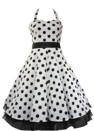 50 S Big Polka Dot Dress White Black Review Polka Dot Dress Fashion Polka Dress