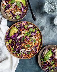 1/4 cup chopped water chestnuts. Sesame Avocado Asian Chicken Salad With Honey Ginger Dressing Xoxobella
