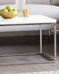 Find out the detailed photo here. Acute Chrome And Large White Gloss Coffee Table Danetti