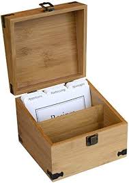 Amazon Com Recipe Box Cookbook Stands Recipe Holders Kitchen Accessories Home Kitchen Recipe Cards Wood Case Clear Card