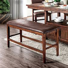 Rustic counter height table and stools. Wichita Rustic Counter Height Dining Bench