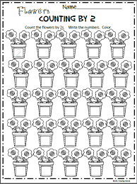 Free Spring Math Worksheet Counting By 2 Madebyteachers Spring Math Worksheets Spring Math Flower Math