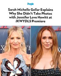 Sarah Michelle Gellar is clearing up speculation after not taking photos  with Jennifer Love Hewitt at the 'I Know What You Did Last Summer'  premiere. On Monday, July 14, Gellar supported husband