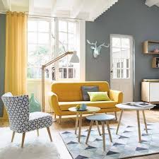 Color Pop In Modern Scandinavian Design Living Room Scandinavian Retro Living Rooms Living Room Grey