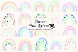 Download Abstract Pastel Rainbow Clipart By Digital Curio Thehungryjpeg Com