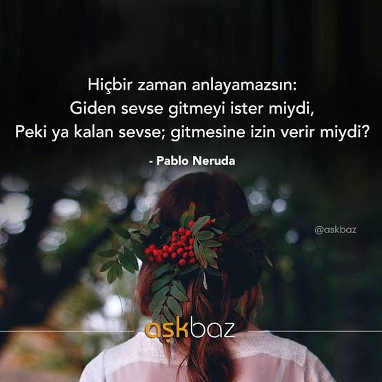 Giden sevse gitmeyi istermiydi.