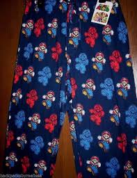 Super Mario Lounge Pajamas Pants New Men S Large L 36 38 Navy Blue Sleep Pjs Nintendo Loungepants Lounge Pajamas Lounge Pants Pajama Pants