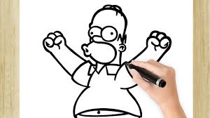 Desenhos similares a homer simpson esganando bart. Como Desenhar O Homer Simpson Super Facil Youtube