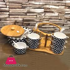 Buy Ceramic 16 Pcs Soup Set Black White At Best Price In Pakistan In 2020 Soups For Kids Dessert Set Soup Bowl Set