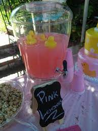 Pink Lemonade For A Girls Baby Shower With Rubber Ducks Baby Shower Duck Rubber Duck Baby Shower Rubber Ducky Baby Shower