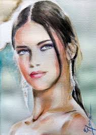 Practicing portraits with watercolor Watercolor