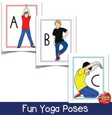Everyone practices this pose and the second person adds another one. Free Printable Alphabet Yoga Cards High Resolution Printable