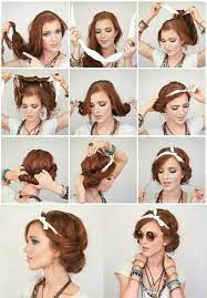 Coole Hippie Frisur Mit Tuch Hippie Frisur Hipster Frisur Lassige Hochsteckfrisuren