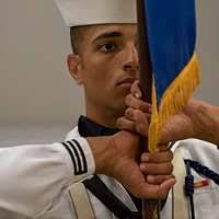 A Sailor assigned to the guided-missile cruiser USS