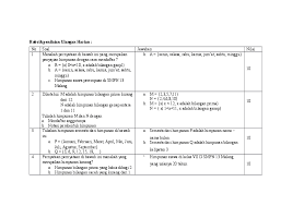 Semester i dan ii kelas : Doc Contoh Rubrik Ulangan Harian Himpunan Smp Kelas 7 Egis Fernanda Academia Edu