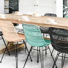 hk living rotan stoel met slanke metalen poten coffee shop interior design dining chairs rattan dining chairs