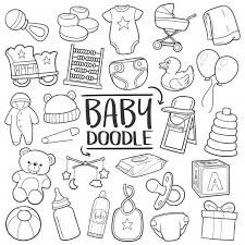 Baby Toys Clipart Black And White Freepik Graphic Resources For Everyone Baby Drawing Doodle Icon Baby Scrapbook