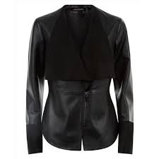 Jaeger Jaeger Leather Suede Panel Jacket