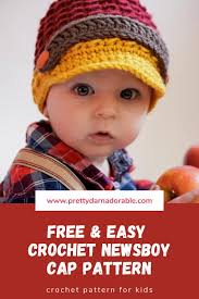 Free Crochet Baby Newsboy Cap Pattern