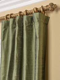 Restful Green Textured Dupioni Silk Curtain Half Price Drapes Curtains Silk Curtains