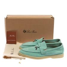 Xs, 0, 2 (26) s, 4, 6 (31) m, 8, 10 (24) l, 12, 14 (17) xl, 16, 18 (2) apply filter. Loro Piana Turquoise Blue Suede Summer Charms Walk Moccasin Size 38 5 Loro Piana Tlc