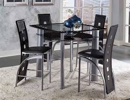 Dining room table sets are a fast way to make a dining room look perfectly pulled together. Sona 5 Piece Counter Height Dining Set In Black By Home Elegance Hel 5532 36 5