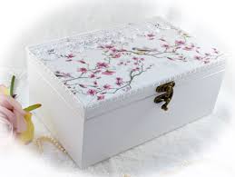 Decorated Decoupage Sewing Box Jewellery Box Storage Box Wood Keepsake Box In 2020 Wood Keepsake Box Pretty Storage Boxes Sewing Box