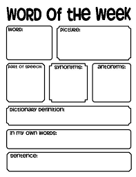Word Of The Week Worksheet Google Drive Dictionary Skills Word Work Teaching