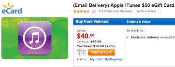 Maybe you would like to learn more about one of these? Walmart Offers 50 Itunes Gift Card For 40