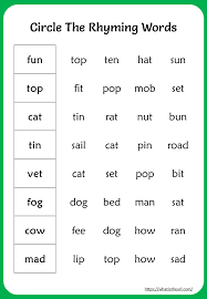 Fill in the blanks spelling worksheets. Rhyming Words Worksheets For Grade 2 Your Home Teacher