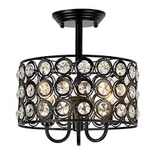 3 Lights Crystal Ceiling Lamp Modern Semi Flush Mount Pendant Lighting Fixtures For Kitchen Island Dining Room Foyer Hallway Entryway Farmhouse Closet Walmart Com Walmart Com