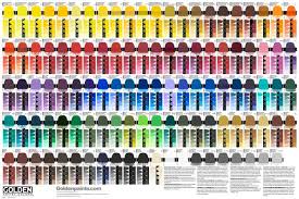 golden paints tint and glaze poster paint color chart