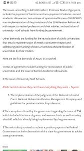 They will convey their decisions to asuu national executive committee (nec) which will meet on wednesday to decide on the strike. Asuu Strike Asuu Key Demands Vanguard 9jaflaver
