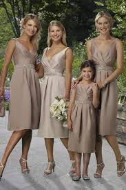 Like Darker Champagne Junior Bridesmaid Dresses Tea Length Bridesmaid Dresses Bridesmaid Dress Styles