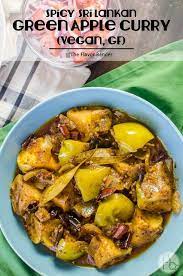 Authentic Spicy Green Apple Curry Sweet Spicy Vegan The Flavor Bender Apple Recipes Indian Vegan Curry Recipes Green Apple Recipes